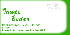 tunde beder business card